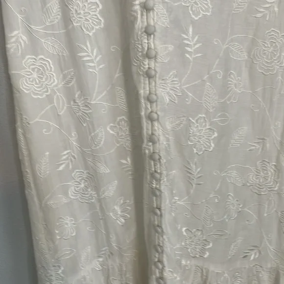 Alice‎ + Olivia Off White Stori White Eyelet Midi Dress Size 6 NWOT - Picture 8 of 14